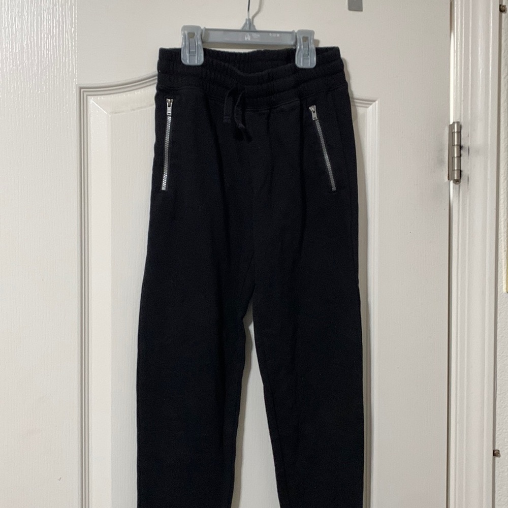 Black Old Navy Joggers with zippers size L 10/12